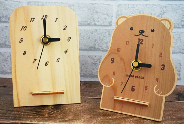 間伐材製時計